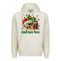 Oatmeal Heather Christmas Vibes Premium Hoodie - BundleAndBundleShop