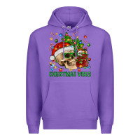 Purple Christmas Vibes Premium Hoodie - BundleAndBundleShop