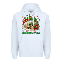 White Christmas Vibes Premium Hoodie - BundleAndBundleShop