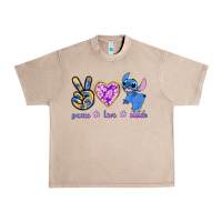 French Oak peace love stitch Urban Heavy Tee - texasbilliewilder