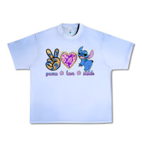 Grape Ice peace love stitch Urban Heavy Tee - texasbilliewilder