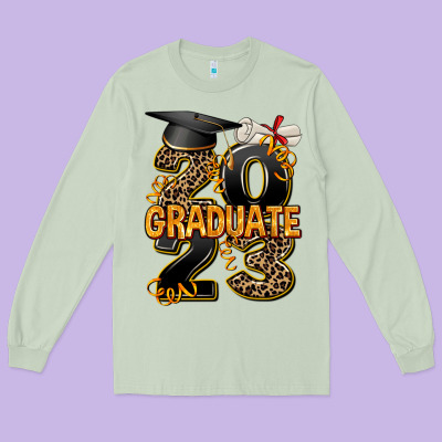 2023 Graduate Leopard Long Sleeve Tee Designed By Adodesignshop
