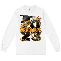 White 2023 graduate leopard Long Sleeve Tee - AdoDesignShop