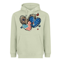 Matcha american flag leopard hearts Heavyweight Hoodie - MaliasSmallBusiness