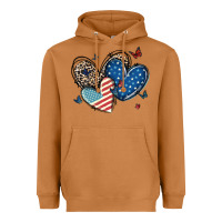 Meerkat american flag leopard hearts Heavyweight Hoodie - MaliasSmallBusiness