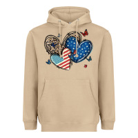 Mushroom american flag leopard hearts Heavyweight Hoodie - MaliasSmallBusiness