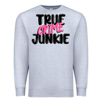Heather Grey true crime junkie Premium Sweatshirt - MaliasSmallBusiness