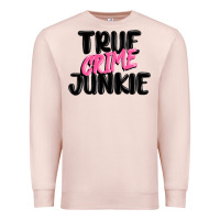 Pale Pink true crime junkie Premium Sweatshirt - MaliasSmallBusiness