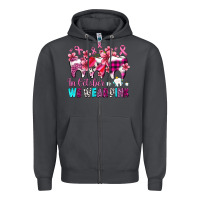 Smoke in october we wear pink cancer ribbon with teeth Zipper Hoodie - AdoDesignShop