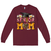Burgundy senior mom 2023 Long Sleeve Tee - AdoDesignShop
