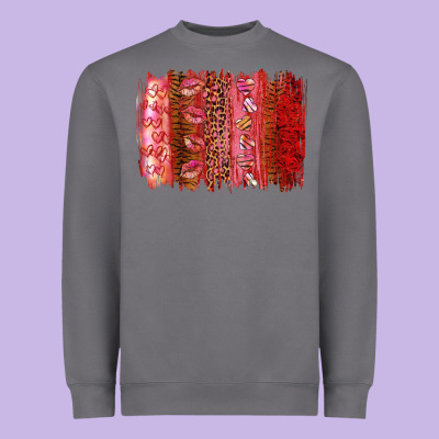 Valentine's Day Brushstroke Heavyweight Sweatshirt Designed By Ranaportraitstore