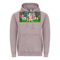 Vintage Zinc Spring Easter Bunny Vintage Hoodie - RanaPortraitStore