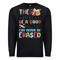 Black the influence of a good teacher can never be  eras Premium Sweatshirt - MaliasSmallBusiness