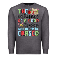 Charcoal Heather the influence of a good teacher can never be  eras Premium Sweatshirt - MaliasSmallBusiness