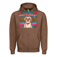 Chestnut shih tzu floral tumbler Zipper Hoodie - Artiststas