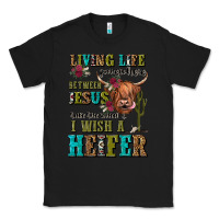 Black living life somewhere between jesus take the wheel Classic Tee - JahusDesignShop