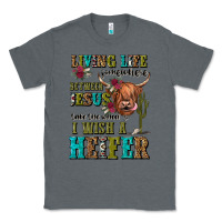 Charcoal Heather living life somewhere between jesus take the wheel Classic Tee - JahusDesignShop