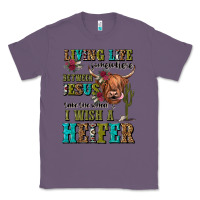Lavender living life somewhere between jesus take the wheel Classic Tee - JahusDesignShop