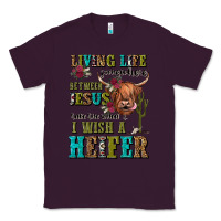 Plum living life somewhere between jesus take the wheel Classic Tee - JahusDesignShop