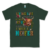 Sports Green living life somewhere between jesus take the wheel Classic Tee - JahusDesignShop