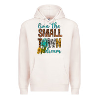 Pale Pink Living The Small Town Dream Premium Hoodie - BundleAndBundleShop
