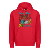 Red Living The Small Town Dream Premium Hoodie - BundleAndBundleShop