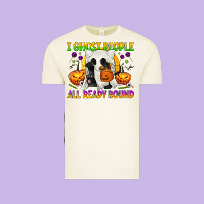 I Ghost People All Ready Round Vintage Tee Designed By Texasbilliewilder
