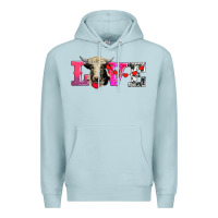 Blue Mist love with holstein cow Premium Hoodie - AdoDesignShop