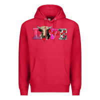 Cardinal love with holstein cow Premium Hoodie - AdoDesignShop