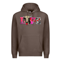 Coffee love with holstein cow Premium Hoodie - AdoDesignShop