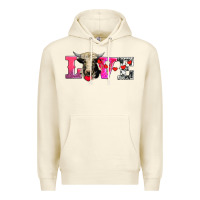 Sandshell love with holstein cow Premium Hoodie - AdoDesignShop