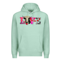 Seafoam love with holstein cow Premium Hoodie - AdoDesignShop