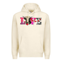 Tofu love with holstein cow Premium Hoodie - AdoDesignShop