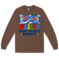 Chestnut autism infinity seeing the world differently Long Sleeve Tee - JahusDesignShop