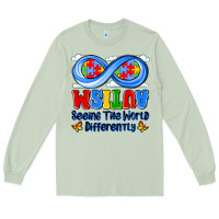 Matcha autism infinity seeing the world differently Long Sleeve Tee - JahusDesignShop