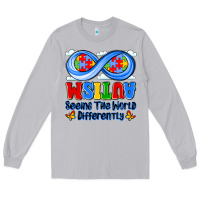 Moon Dust autism infinity seeing the world differently Long Sleeve Tee - JahusDesignShop