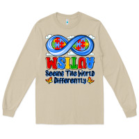 Mushroom autism infinity seeing the world differently Long Sleeve Tee - JahusDesignShop