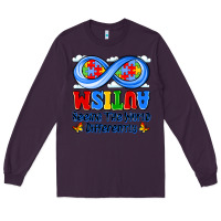 Plum autism infinity seeing the world differently Long Sleeve Tee - JahusDesignShop