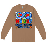 Toasted Coconut autism infinity seeing the world differently Long Sleeve Tee - JahusDesignShop