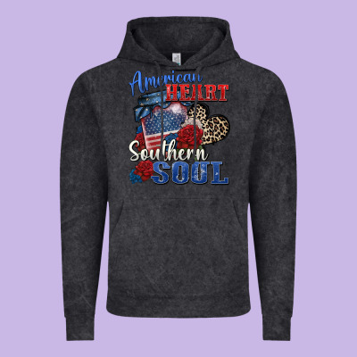American Heart Southern Soul Vintage Hoodie Designed By Zillion Design Studio