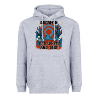 Heather Grey dream' in red white and blue Heavyweight Hoodie - MaliasSmallBusiness