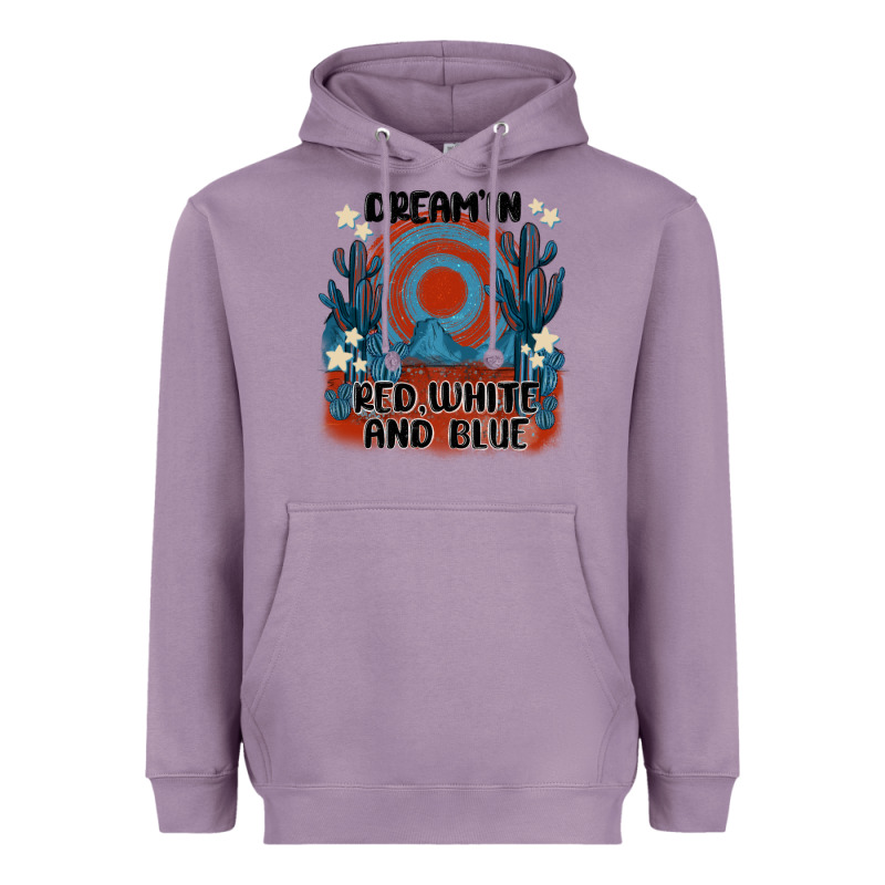 Dream' In Red White And Blue Heavyweight Hoodie by MaliasSmallBusiness | Teevron