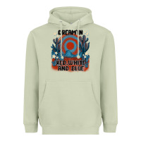 Matcha dream' in red white and blue Heavyweight Hoodie - MaliasSmallBusiness