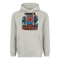 Moon Dust dream' in red white and blue Heavyweight Hoodie - MaliasSmallBusiness