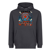 Smoke dream' in red white and blue Heavyweight Hoodie - MaliasSmallBusiness