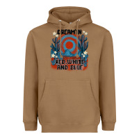 Toasted Coconut dream' in red white and blue Heavyweight Hoodie - MaliasSmallBusiness