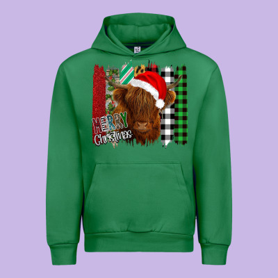 Merry Christmas Cow Urban Hoodie Designed By Bettercallsaul