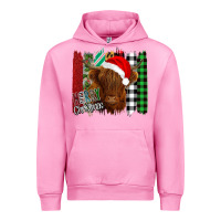 Fuchsia Pink Merry Christmas Cow Urban Hoodie - Bettercallsaul