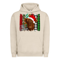 Pigment French Oak Merry Christmas Cow Urban Hoodie - Bettercallsaul