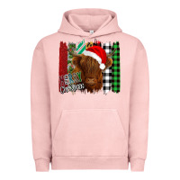Pigment Salmon Merry Christmas Cow Urban Hoodie - Bettercallsaul